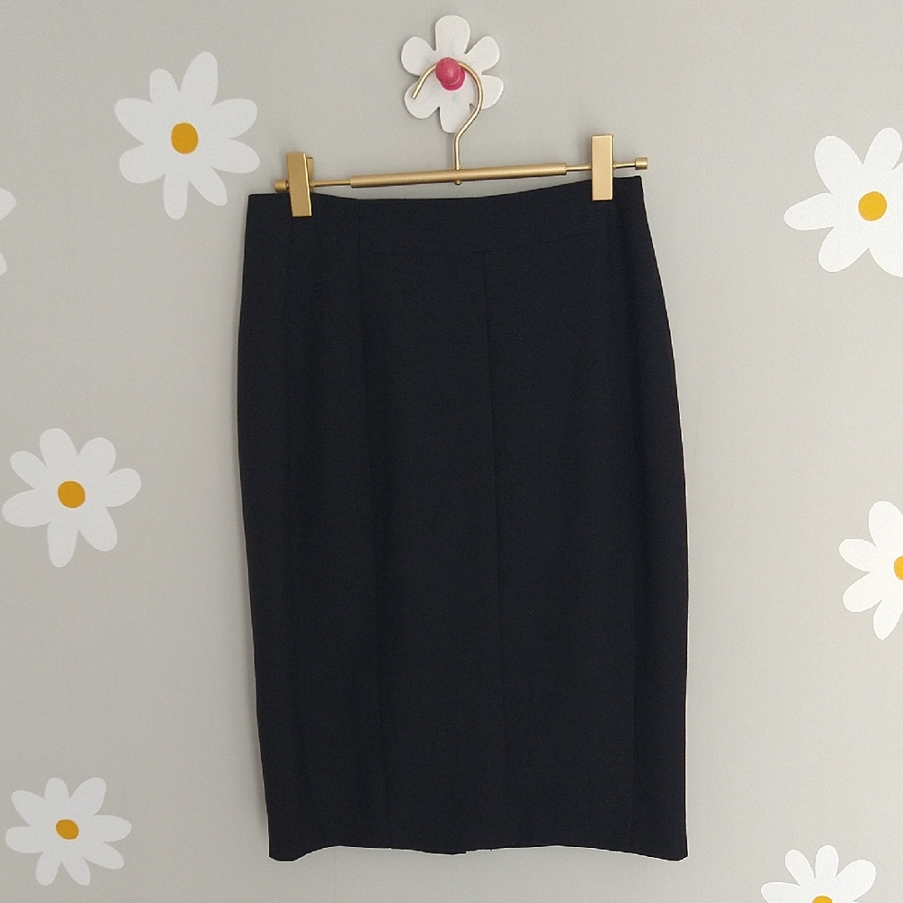 Worthington Petite Black Pleated Pencil Skirt